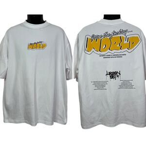 Angelo Carpa collection by MTX 2025 Save‎ the Fking World White Tee Size XL